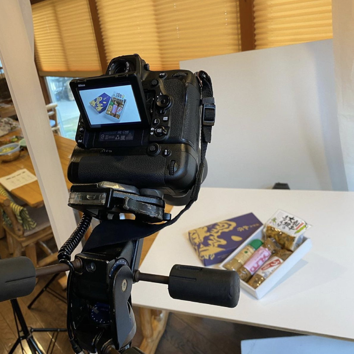 尾瀬マルシェの撮影風景